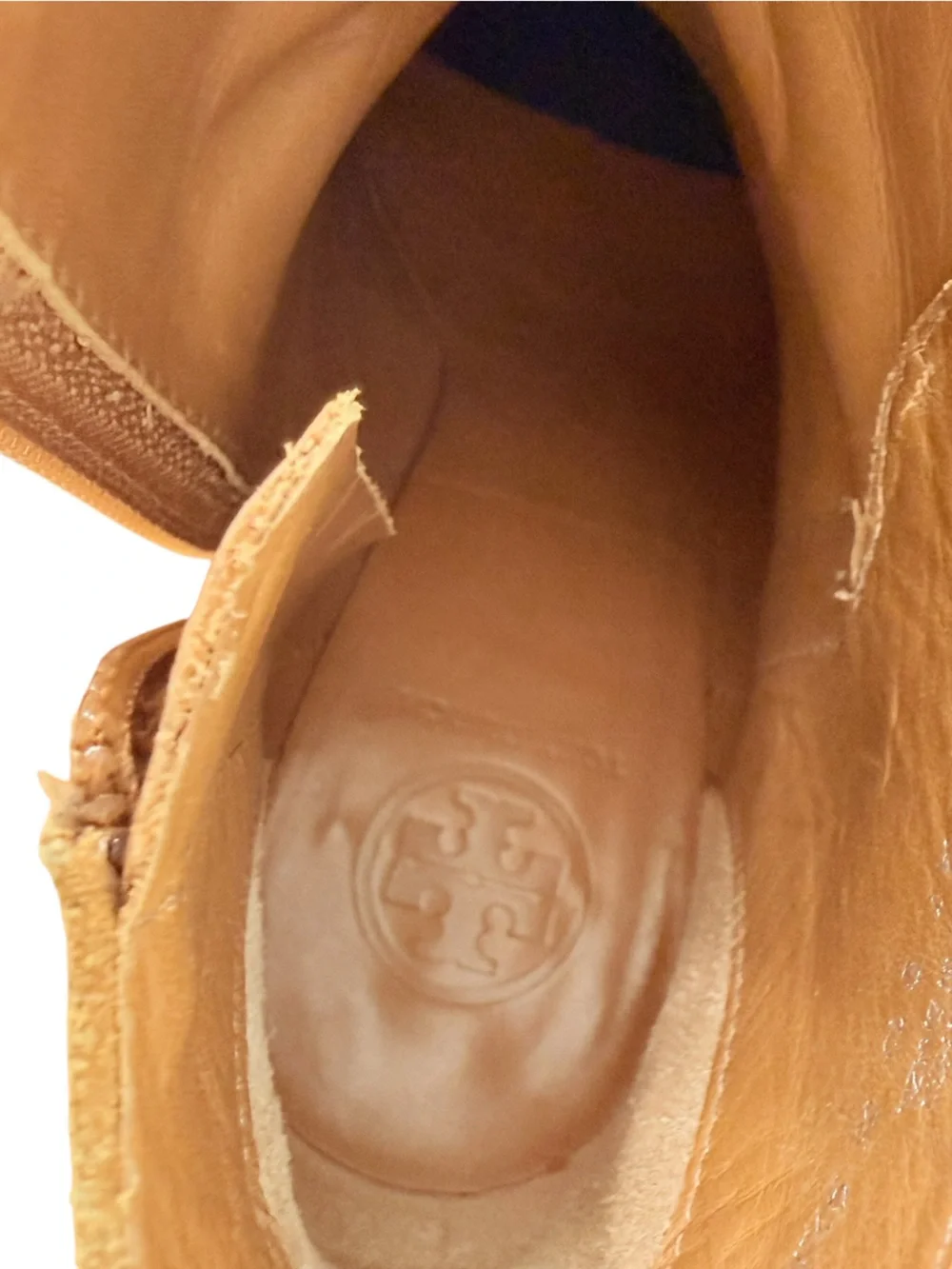 All Leather Tory Burch Tan Suede Ankle Boots Size 9.5